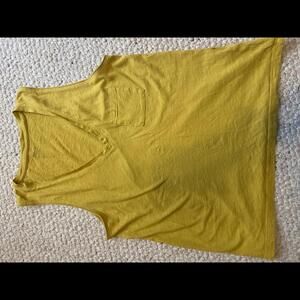 Madewell Women's Mustard Yellow V-Neck Tank Top